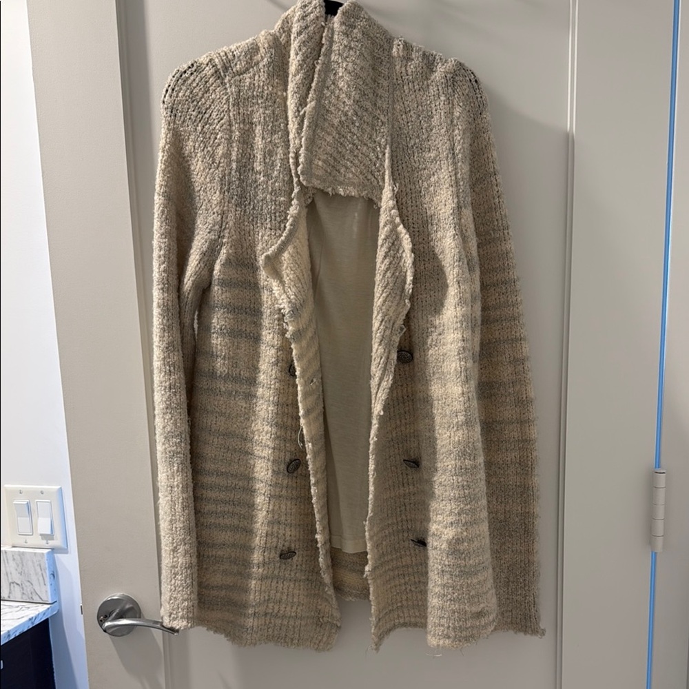 Free People Cream Teddy Jacket